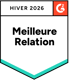G2 Badge 2025 : meilleure relation